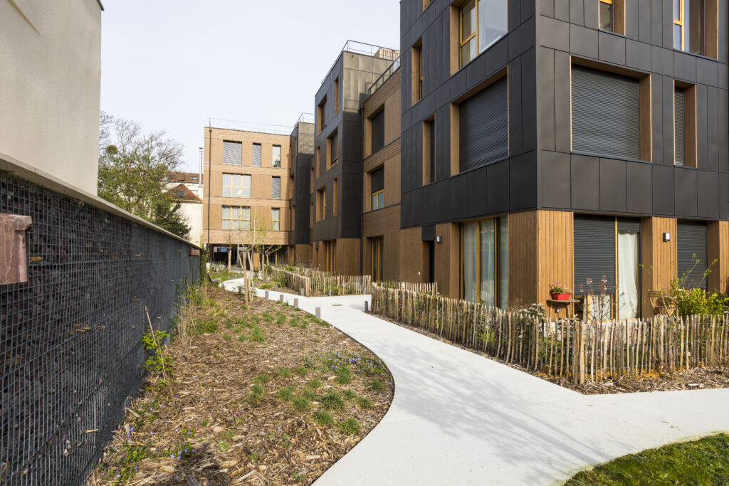 Localisation Modern Loft Paris. Immeuble sur jardin