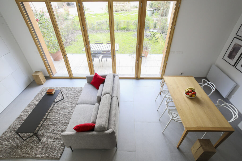 Localisation Modern loft Paris pièce de vie